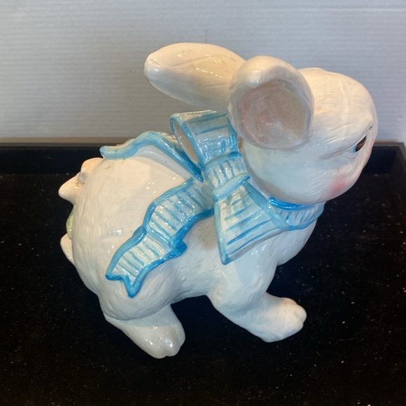 NWT & Vintage 1990s Ceramic Easter Bunny - Picture 2 of 5